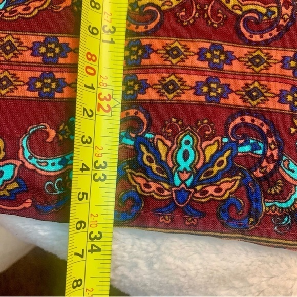 NEW Boho Dress XL BeBop Burgundy Multicolored Mandala pattern Mini Dress 1/2 Slv - Picture 14 of 16